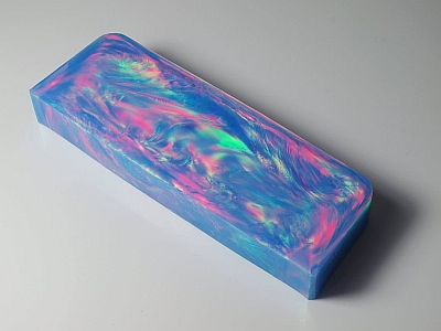 Light Blue/Orange Aurora Opal - Slab