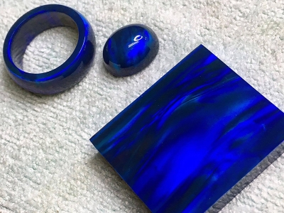 Blue Aurora Opal - Ring and Cabochon
