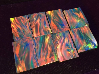 Orange Aurora Opal - Plates